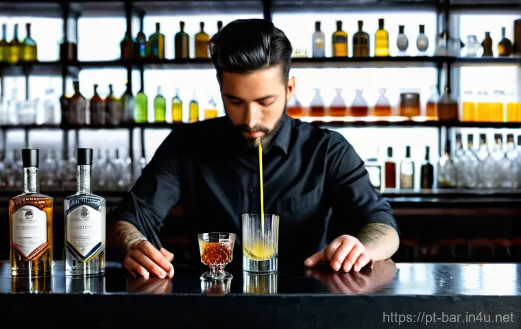 바텐더 이론 공부 자료 - **Prompt:** A vibrant, eco-conscious bar scene in Brazil, focusing on sustainability and local ingre...